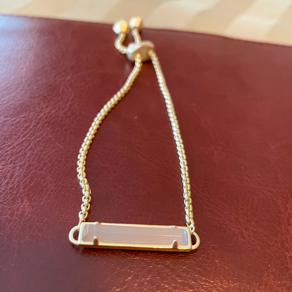 KS gold adjustable chain bracelet in slate